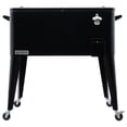 thumbnail image 1 of Permasteel - Glacière de patio extérieure de 80 qt – Glacière roulante pour boissons – 110 canettes – Noir, 1 of 7