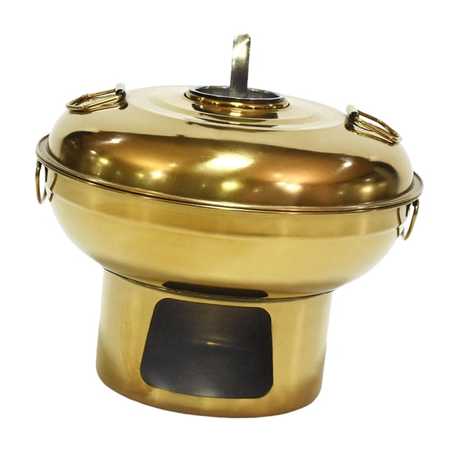 Stainless Steel Hot Pot Single Person Small Hotpot Small Hot Pot for Camping Aureate 20cm