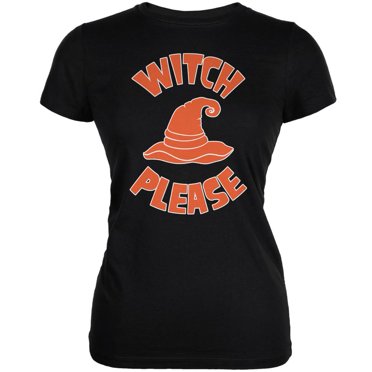 Halloween Witch Please Black Juniors Soft T-Shirt