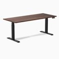 thumbnail image 1 of Desky Dual Softwood Sit Stand Desk - American Rustic Pine / 72 x 30 Inches / Matte Black, 1 of 10
