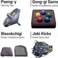 thumbnail image 3 of Korean Traditional Play Game, Gonggi Jack Stone Pebbles Set with Round Case, Stone Catching Game Kit, 3 of 4