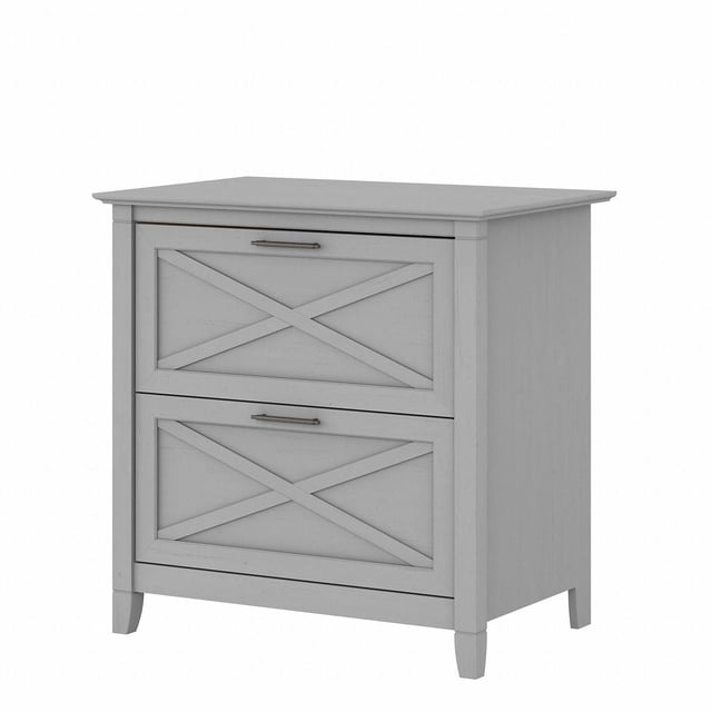 Bush Furniture Key West 2 Drawer Lateral File Cabinet in Cape Cod Gray
