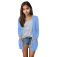 thumbnail image 1 of Cardigan Décontracté pour Petites Filles Bleu Taille 5-6T, 1 of 7