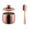 thumbnail image 1 of 304 Stainless Steel Food Storage Jar With Clear Glass Lid And Included Spoon For Kitchen Pantry Organization, 1 of 6