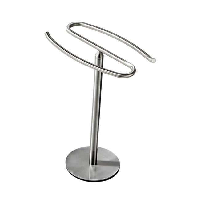 Support pour Serviette à Main Porte-Montre Polyvalent pour Accessoires de Comptoir de Coiffeuse Argenté