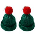 thumbnail image 1 of Boucles d'Oreilles Pendantes de Noël Pompon Tricoté Crochet de Chapeau Boucles d'Oreilles à Clip, 1 of 10