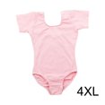 thumbnail image 4 of transemion Ensemble de Danse Extensible pour Enfants, Doux pour la Peau, Classique, Col Rond, Justaucorps Combinaison, Tenue de Danse Douce, Costume, Léotard, Rose, 4TG, 4 of 9