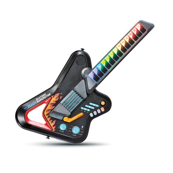 VTech Kidi Guitare Superstar pour créer de la musique, former un groupe, jouer à des jeux et plus encore pour les enfants - Version Française, 5+ Ans