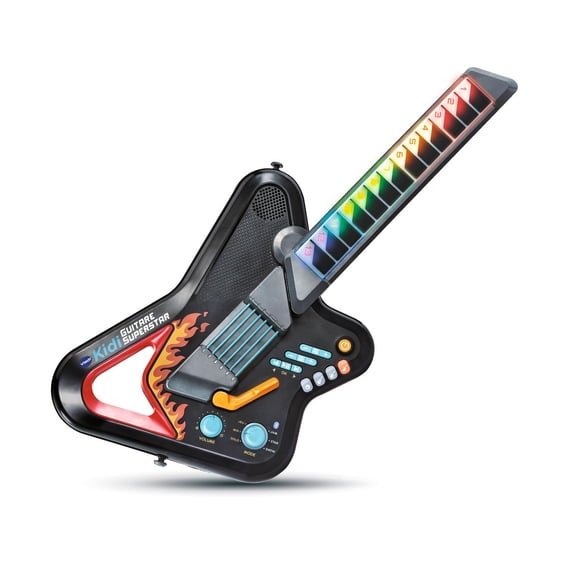 VTech Kidi Star Rockstar Guitar to Make Music, Build a Band, Play Games & More for kids - French Version, 5+ Years