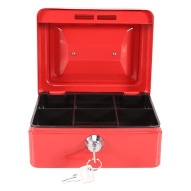 Security Box,Mini Steel Petty Lockable Cash Money Coin Safe Security Box Household