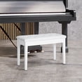 thumbnail image 2 of HOMCOM 30" Padded Storage Piano Bench Artist Keyboard Seat Faux Leather (White), 2 of 10