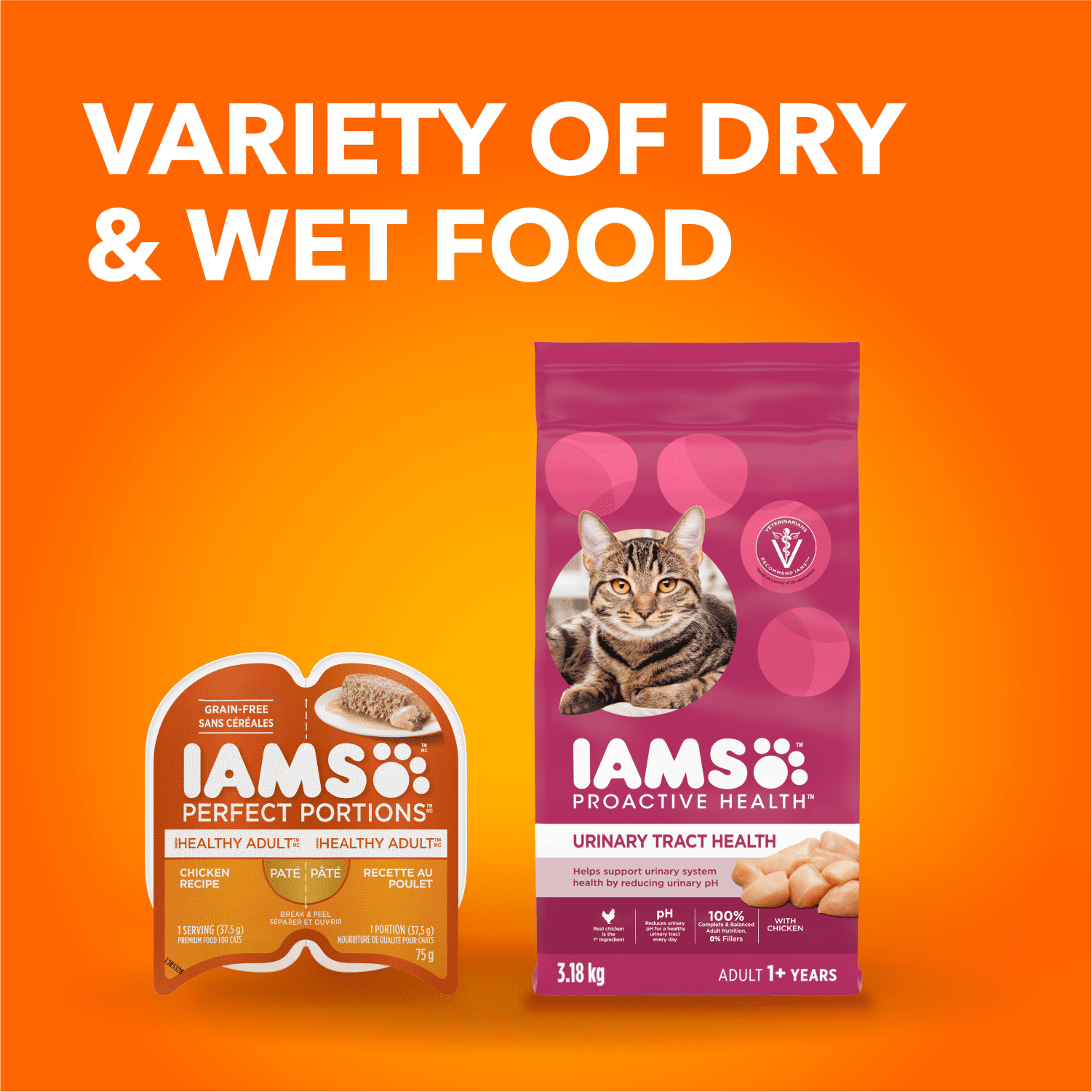 Iams Proactive Health Nourriture Sèche pour Chats Adultes Soins des Voies Urinaires au Poulet 1.6kg
