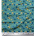 thumbnail image 1 of Soimoi polyester Crepe Fabric Leaves & Floral Print Sewing Fabric Yard 42 Inch Wide, 1 of 3