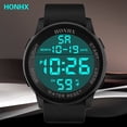 thumbnail image 2 of (2-Pack) Rinsvye Men Digital Wrist Sport Womens Watch with Numbers Analog Watch Men's Watch Wrist Stop Watch Digital Watch Classic Digital Watch Countdown Timer Watch, 2 of 3