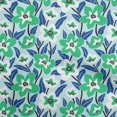 thumbnail image 1 of oneOone Viscose Jersey Sky Blue Fabric Florals Craft Projects Decor Fabric Printed By The Yard 60 Inch Wide, 1 of 4