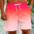 thumbnail image 2 of FAIWAD Mens Gradient Shorts Quick Dry Elastic Waist Beach Shorts Workout Sports Lightweight Sweatpant, 2 of 9