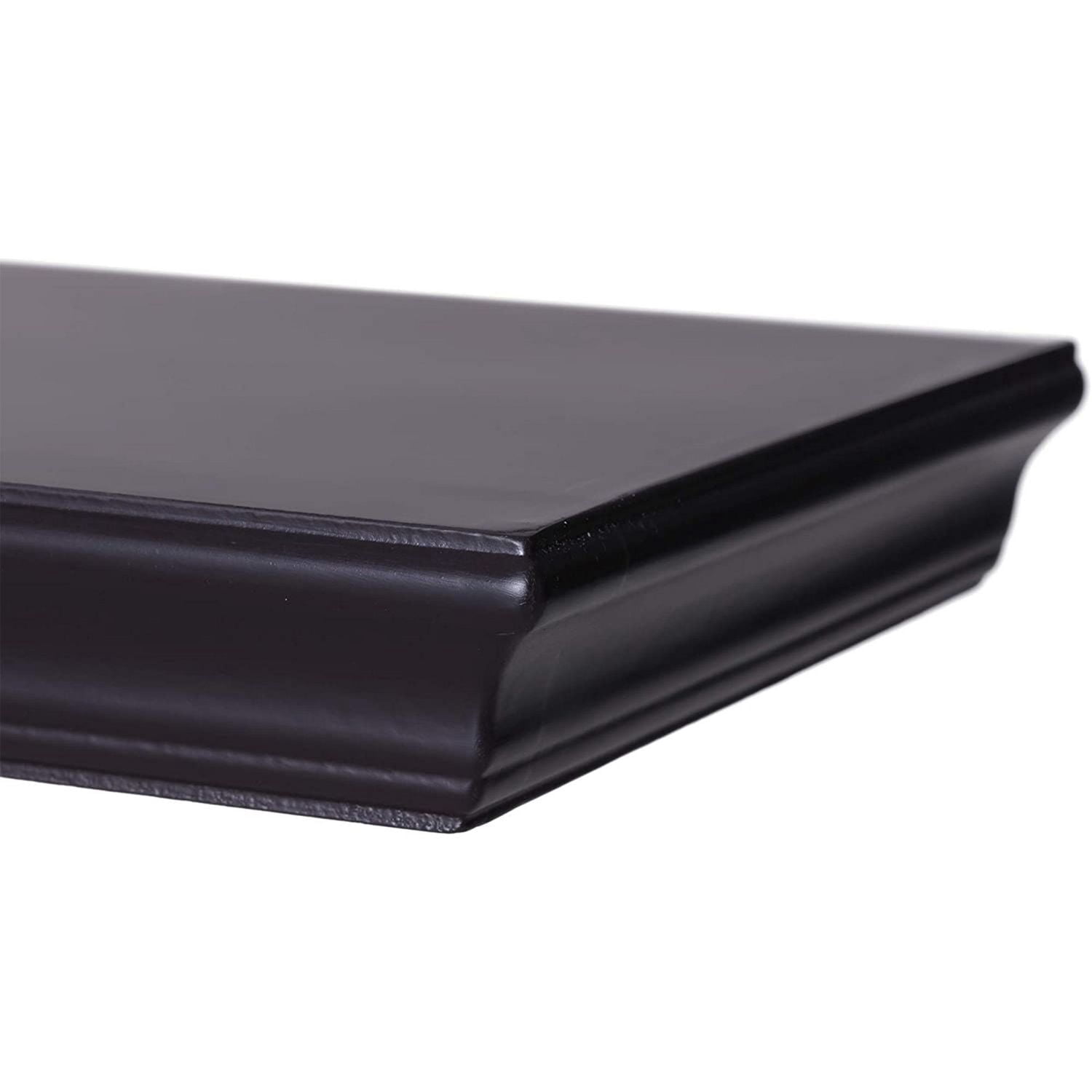 Kiera Grace Functional & Decorative Bristol Aston Floating Wall Shelf For Home & Office, 8"L x 48"W x 1.5"H, Brown