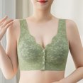 thumbnail image 1 of DecSea Women's Front Buckle Solid Color No Steel Ring Bra Daily Bra, 1 of 5