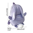 thumbnail image 1 of Wolfast Childrens Solid Color Small Backpack Boys And Girls Schoolbag Lightweight Student Schoolbag Personalized Bunny Backpack, 1 of 2