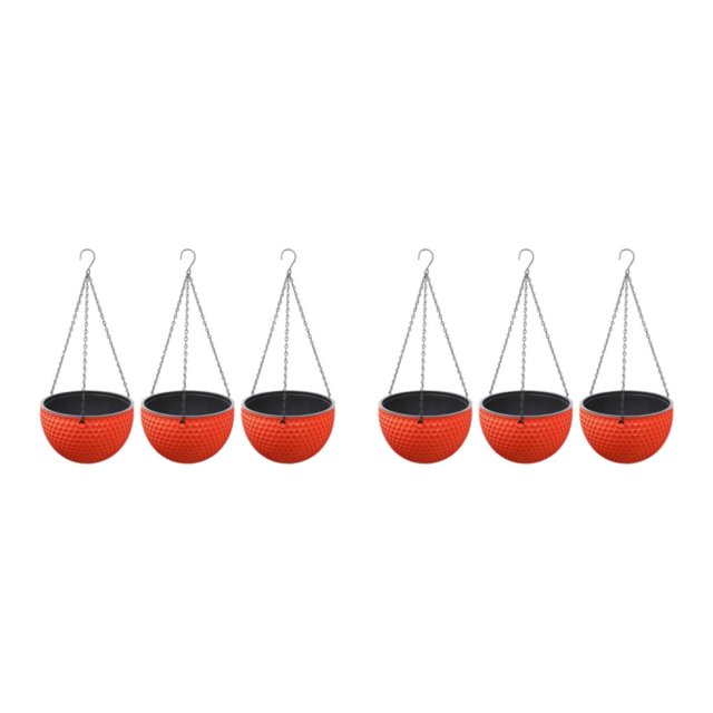 Wweixi 3pieces Stylish Planters For Hanging Pot Flower Plant Hanging Garden orange S 2Set