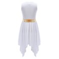 thumbnail image 4 of Yartina Robe de Danse Asymétrique pour Filles, Tunique de Prière Lituricale, Jaune 6, 4 of 6