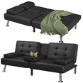 thumbnail image 1 of Homall Canapé-Lit Futon, Canapé Futon Ajustable, Canapé-Lit Moderne pour Salon, Bureau d'Affaires, Fauteuil Inclinable avec Porte-Gobelets, 1 of 7