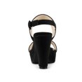 thumbnail image 2 of BLISSFUL STEP Women Platform Slingback Block Heeled Sandals Black 6, 2 of 6