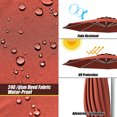 thumbnail image 3 of Costway 11' Patio Cantilever Offset Umbrella 360Degree Rotation Outdoor Tilt W/Base Brick Red, 3 of 8