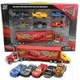 thumbnail image 1 of Ensemble de Collection de Jouets pour Enfants 7 Pcs Voitures 2 Lightning Mcqueen Voiture de Course et Camion mack Cadeaux, 1 of 2