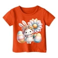 thumbnail image 4 of XDZJLR T-Shirt Fille Tout-Petit Graphique de Pâques Coupe Ample Décontractée Manches Courtes Col Rond pour Garçons 4-5 Ans, 4 of 4