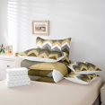thumbnail image 4 of Erosebridal Abstract Stripes Bedding Sets Full Size, Brown Comforter Sets with Sheets, Futuristic Minimalism Decor, Reversible, 4 of 5