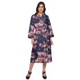 thumbnail image 1 of Moomaya Printed Long Robe With Pockets Cotton Bride Getting Ready Dress, 1 of 6