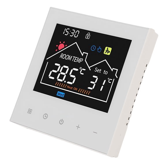 Smart Programmable Thermostat Color Touchscreen Heating Boiler for Home Office Mall Hotel