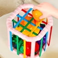 thumbnail image 4 of Early Learning Shape Sorter,Elastic Band Sorting Toy,Baby Fine Motor Skills Toy,Sensory Play Activity Cube,Color Recognition Educational Toy,Toddler Developmental Learning Game, 4 of 7