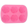 thumbnail image 2 of Pudding 6-Cavity RosE Shaped Silicone Pudding Chocolate Cake  Microwave Freezer Safe, 2 of 8