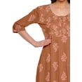 thumbnail image 3 of Moomaya Haut Indien Imprimé Robe Kurti Longue Tunique à Manches 3/4 Robes pour Femmes, 3 of 5
