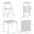 thumbnail image 2 of YUSAZENS 5-Piece Folding Card Table and Chair Set - Upholstered Activity Set with Durable Metal Frame, Perfect for Eating, Reading & Playing Anywhere,Beige, 2 of 8