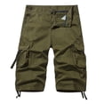 thumbnail image 1 of Cargo Work Pants for Men Mens Casual Pure Color Outdoors Pocket Beach Work Trouser Cargo Shorts Pant Mens Cargo Work Pants Cargo Work Shorts for Men Cargo Pants for Men with Pockets, 1 of 5