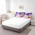 thumbnail image 4 of YST 7pcs Cartoon Unicorn Comforter Set Bed in a Bag, Twin Size, 3D Rainbow Fantasy, 4 of 5