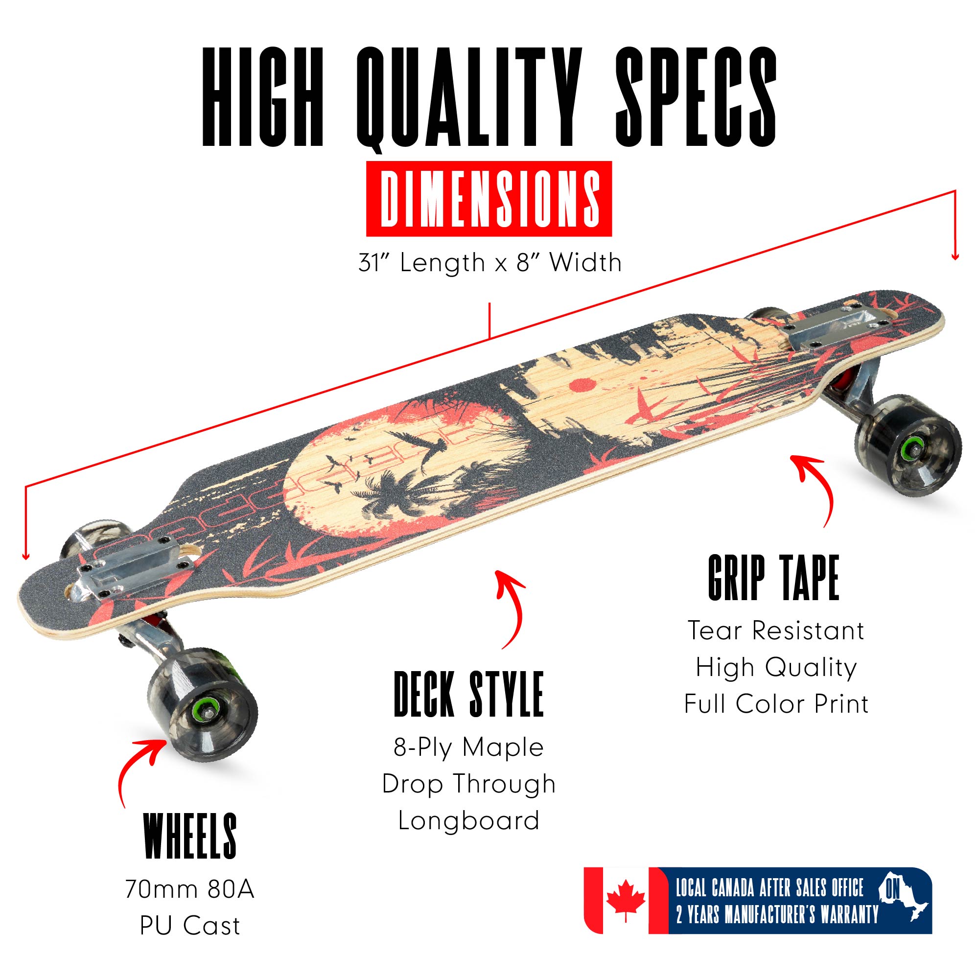 Madd Gear 31 Drop Through Skateboard