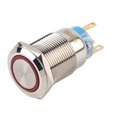 thumbnail image 2 of KIMISS 19mm 12-24V LED Interrupteur à Bouton-Poussoir à Verrouillage Automatique Inoxydable Imperméable à l'Eau Interrupteur à Bouton-Poussoir à Verrouillage Annulaire à LED Plat, 2 of 8