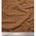 thumbnail image 1 of Soimoi Rayon Fabric Leaves & Floral Artistic Printed Fabric 1 Yard 42 Inch Wide, 1 of 1