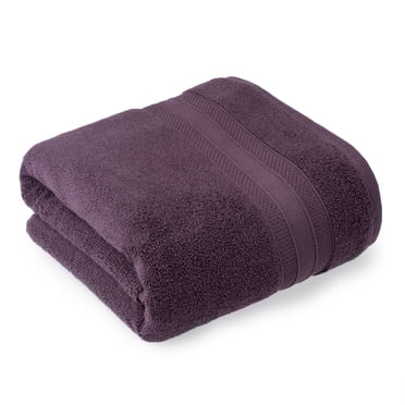 hometrends Solid 100% Cotton Bath Sheet, 1 Piece, 550 GSM, Highly Absorbent & Soft Bathsheet, Dark Purple