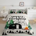 thumbnail image 1 of Erosebridal Literie de Camping pour Enfants, Ensemble de Couette Complète, Couette de Véhicule Récréatif, Décoration de Camping Joyeux, Réversible 3 Pcs, 1 of 7