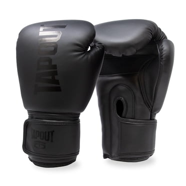 Gants de boxe Tapout 12 oz avec fermeture Velcro réglable - Noir