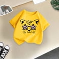 thumbnail image 5 of LUOGENLI T-Shirt pour Filles Enfant Filles Mignon Graphique Col Rond Manche Courte Tee Été Décontracté T-Shirt Chandails pour Filles Tendance Été Midi Jaune 3-4 Ans, 5 of 5
