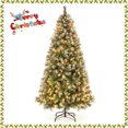thumbnail image 1 of Patiojoy 6.5FT Pre-lit Artificial Christmas Tree Pre-decorated Hinged Xmas Tree with 909 Branch Tips 420 LED Lights 8 Light Modes, 1 of 10