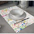 thumbnail image 3 of Vargottam Placemats- Placemat For Dining Table, Set Of 4- Printed & Reversible CottonNapkin-IndoorPlacematsFor Home & Kitchen Dining Table- Spring Flowers (Multicolor), 3 of 5