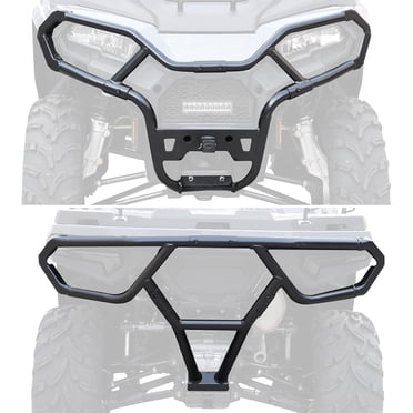 A & UTV PRO Ensemble de Protection Pare-Chocs avant et Arrière pour 2021 2022 2023 2024 Polaris Sportsman 450/570, Accessoires Protecteurs de Brosse Robustes, Tube en Acier Robuste, Remplace OEM #2884844, 2884847, Noir, 2 Pcs