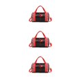 thumbnail image 3 of maskred Cloth Fashion Shoulder Bag Portable And Comfortable On Go And Hardware Pull Head Is Smooth black short yarn 3Set, 3 of 6